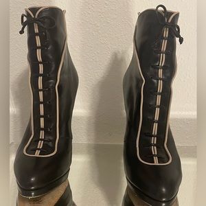 Casadei Size 7.5 Lace-Up Boots